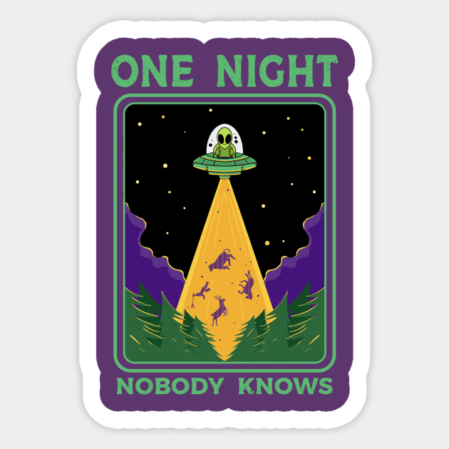 one night Sticker by lasthopeparty